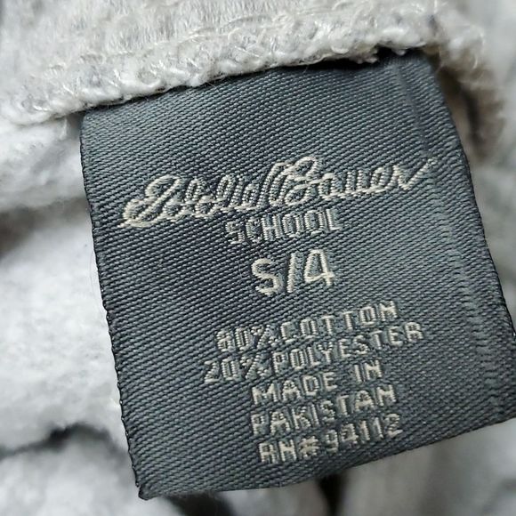 Grey joggers light fleece small / 4 Eddie Bauer straight leg 2 side pockets - Picture 4 of 4